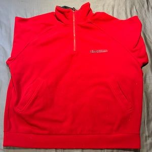 Mens Red hugo boss quarterzip